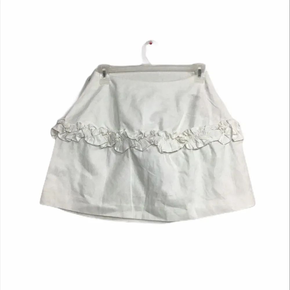 ASOS Lightweight Denim Ruffle Mini Skirt Size 8 - Picture 2 of 9
